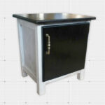 Ebony and White Cabinet